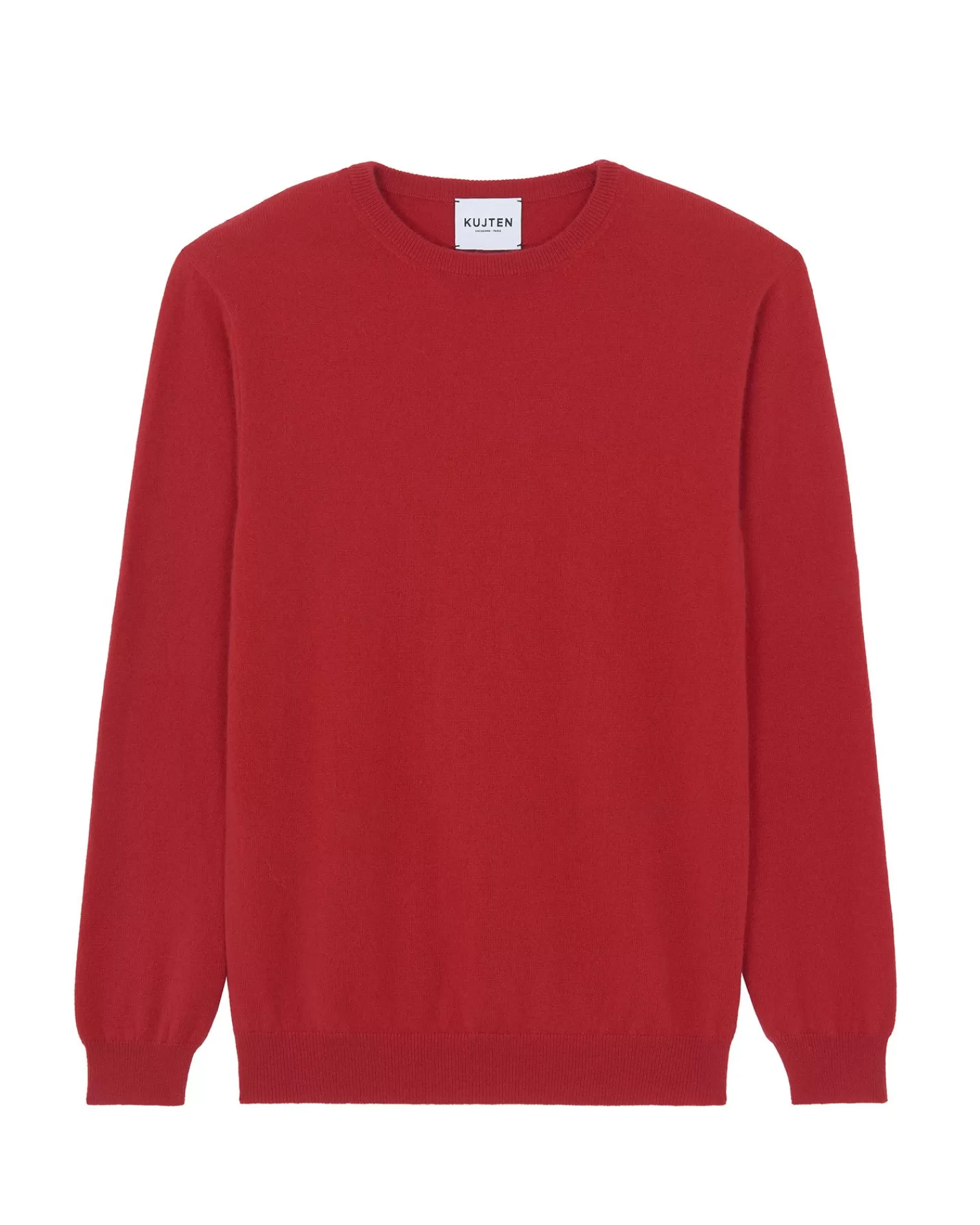 Kujten Sweaters & Sweatshirts>Basic Long Sleeves Cashmere Sweater Rouge