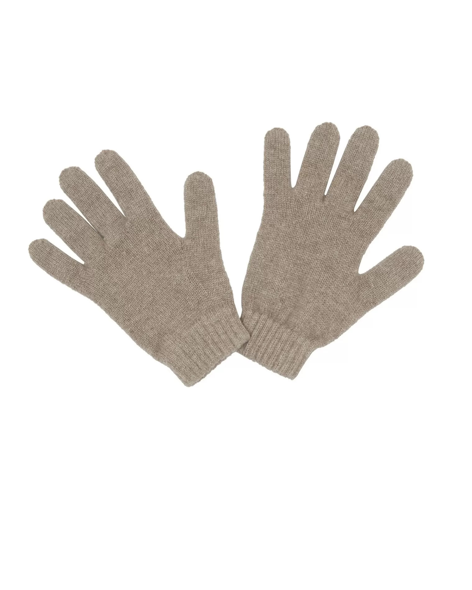 Kujten Gloves & Mittens>Colored Plain Cashmere Gloves, 8-Threads Beige Taupe