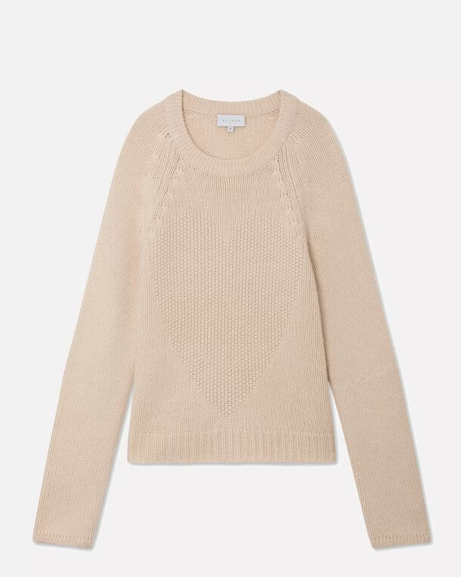 Kujten Sweaters & Sweatshirts>Raglan Round Neck Cashmere Sweater Vanille