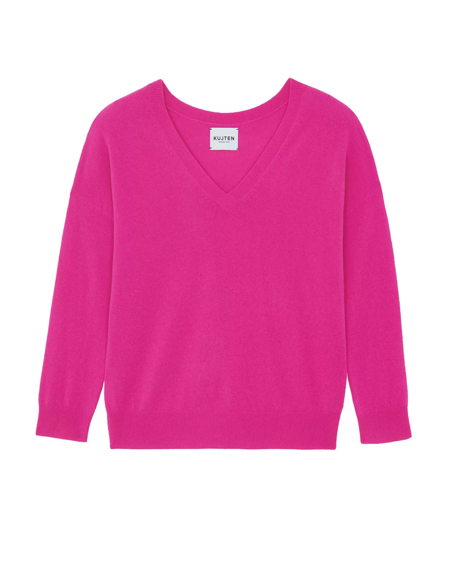 Kujten Sweaters & Sweatshirts>Round Neck Cashmere Sweater Rose Neon