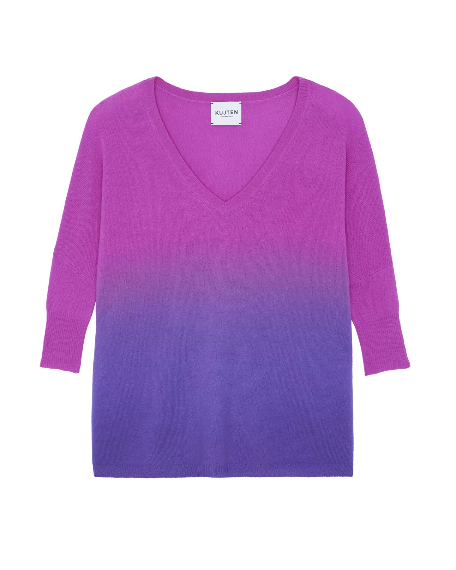 Kujten Sweaters & Sweatshirts>Round Neck Cashmere Sweater Violet Fluo
