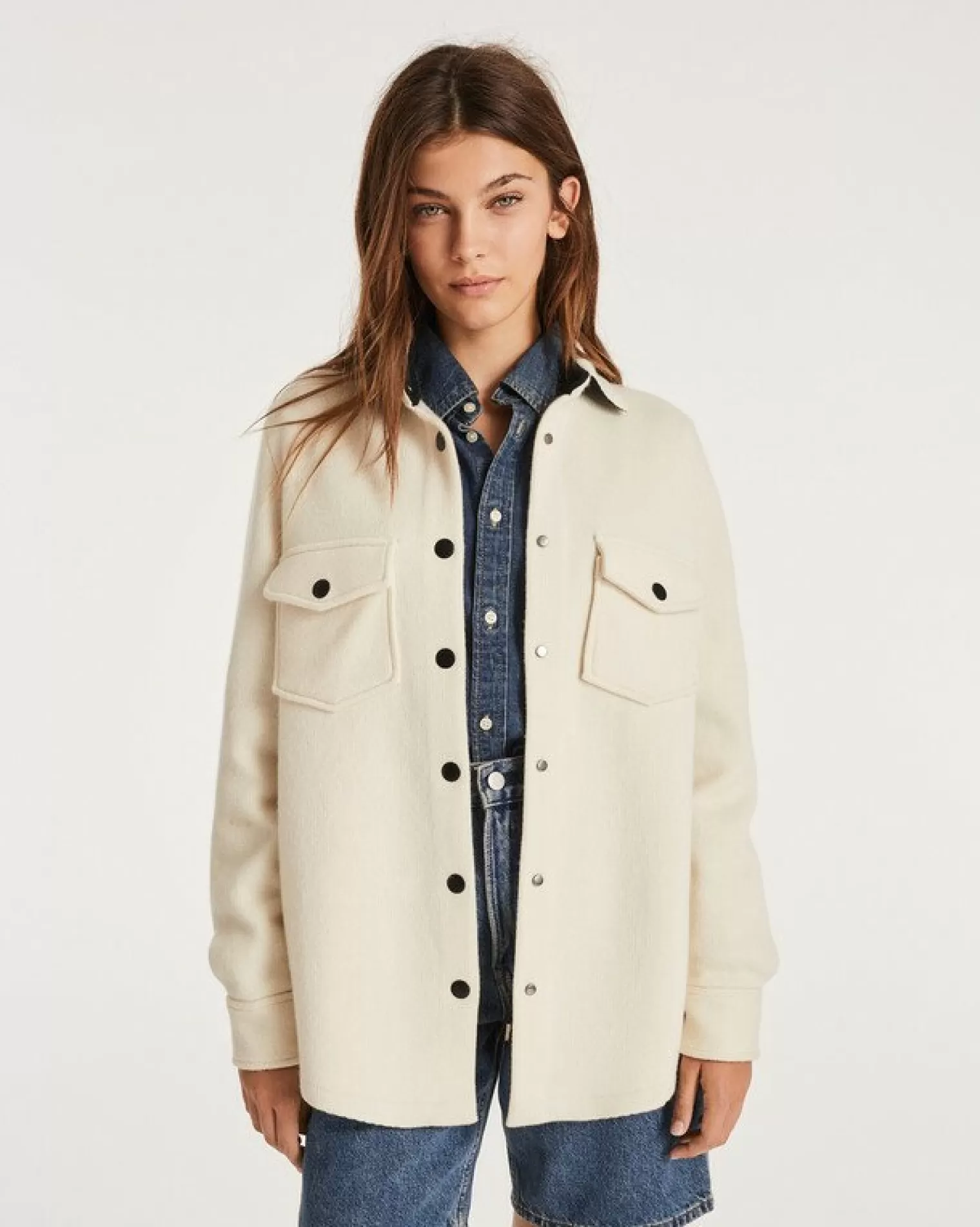 Kujten Jackets & Vests>Women Cashmere Fringed Cardigan Blanc Vintage